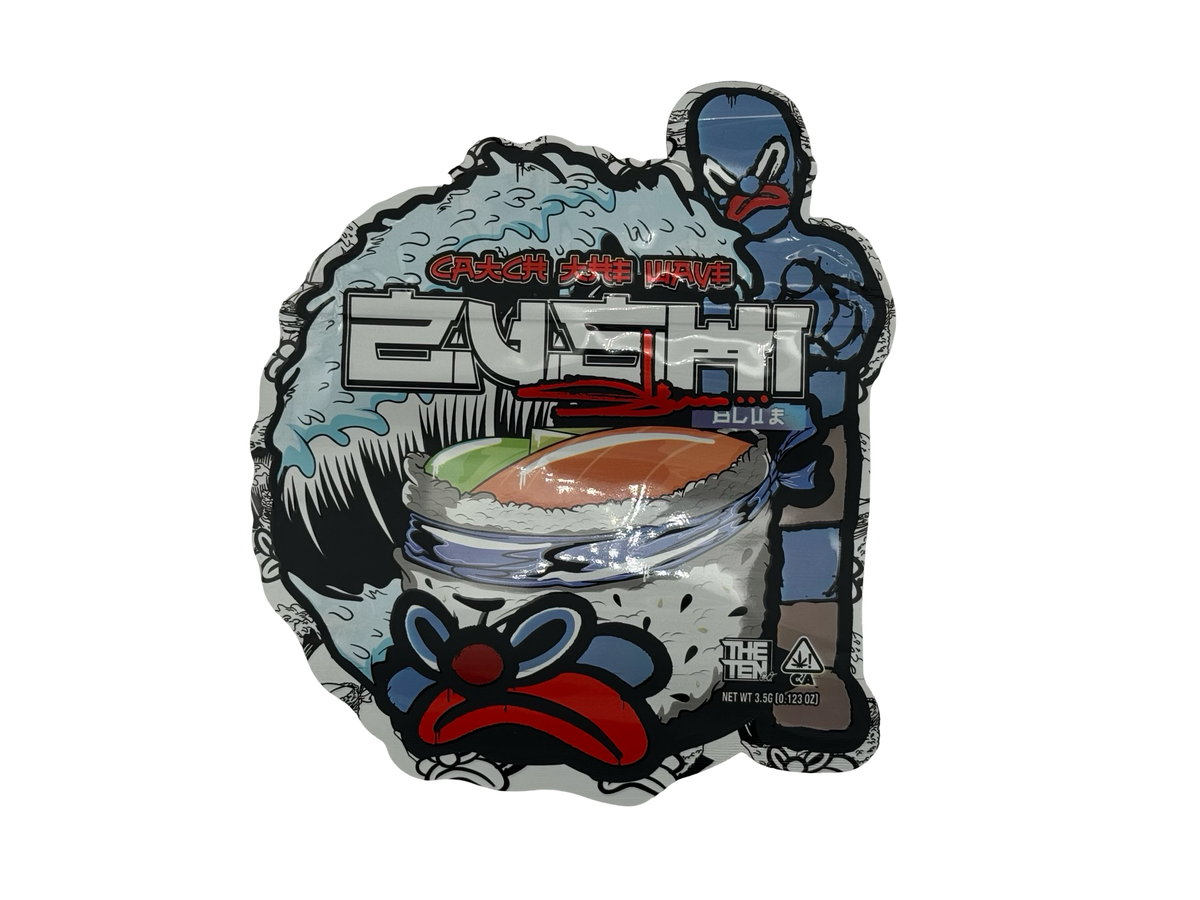 Blue Zushi × Slawn Edition Mylar Bags 3.5g The Ten Co — front