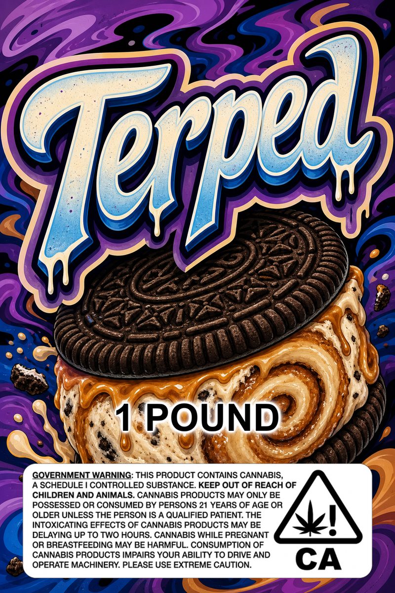 Terped custom 6x9 pound bag sticker / turkey-bag flavor label