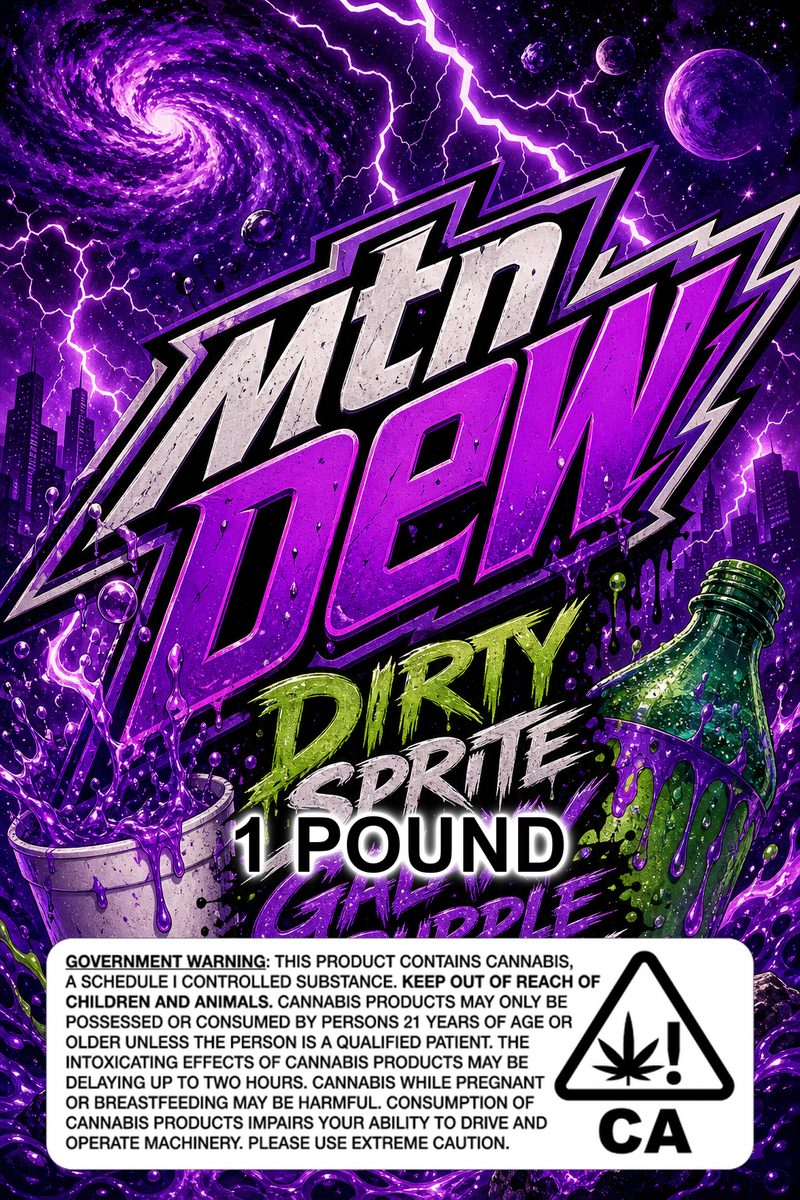 Mtn dew custom 6x9 pound bag sticker / turkey-bag flavor label
