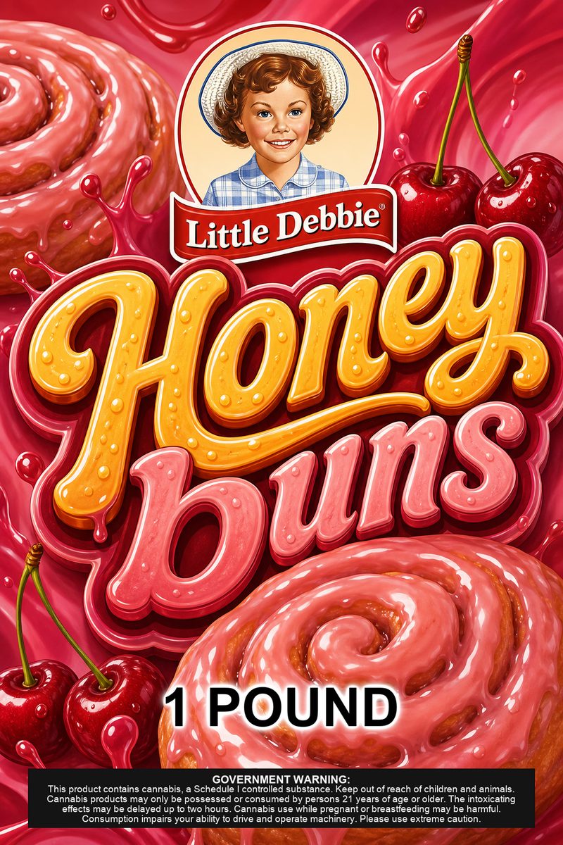 Honey buns custom 6x9 pound bag sticker / turkey-bag flavor label