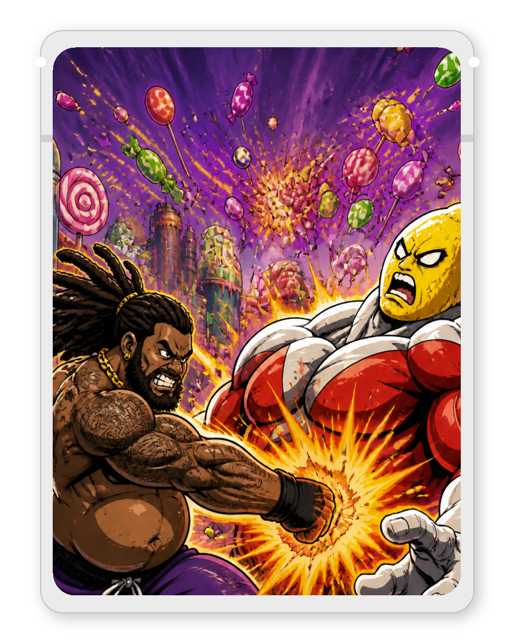 Gut punch custom 4"x5" mylar bag design (back)
