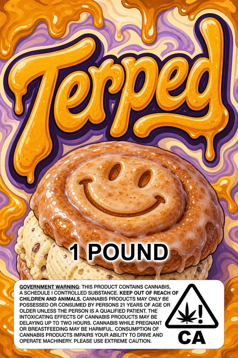 Terped custom 6x9 pound bag sticker / turkey-bag flavor label