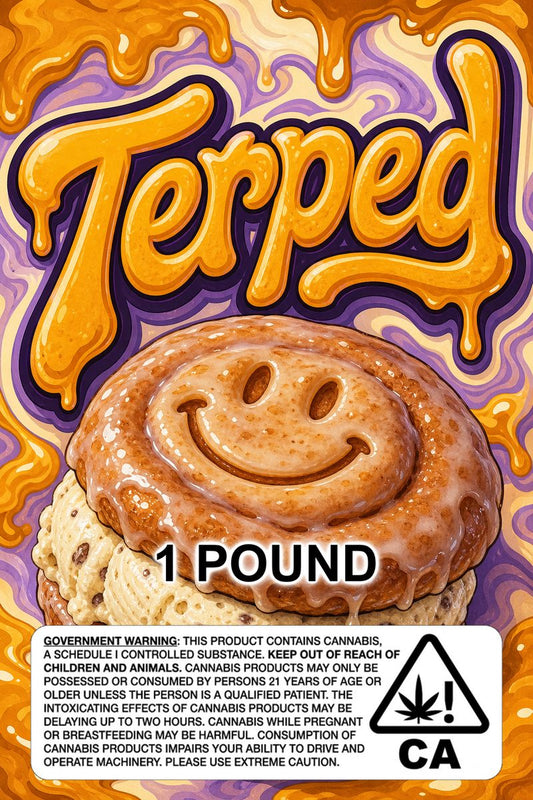 Terped custom 6x9 pound bag sticker / turkey-bag flavor label