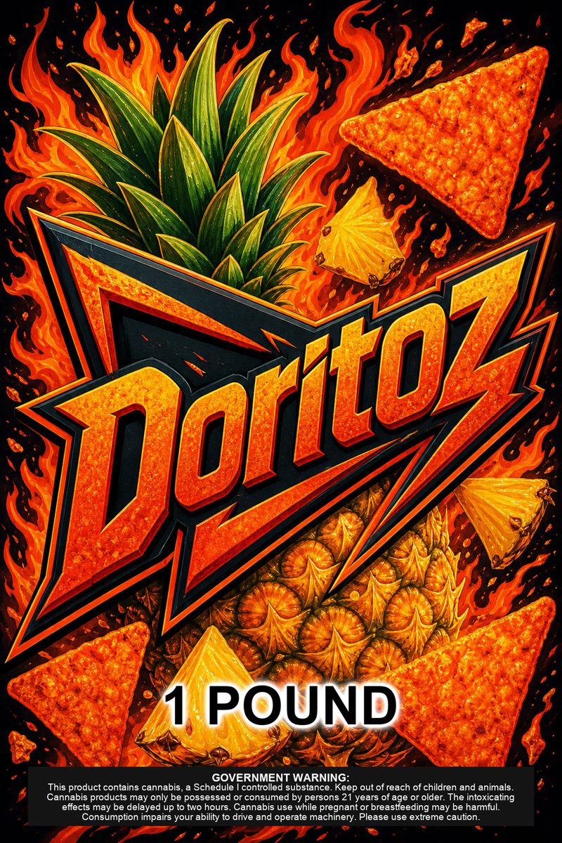 Doritoz custom 6x9 pound bag sticker / turkey-bag flavor label