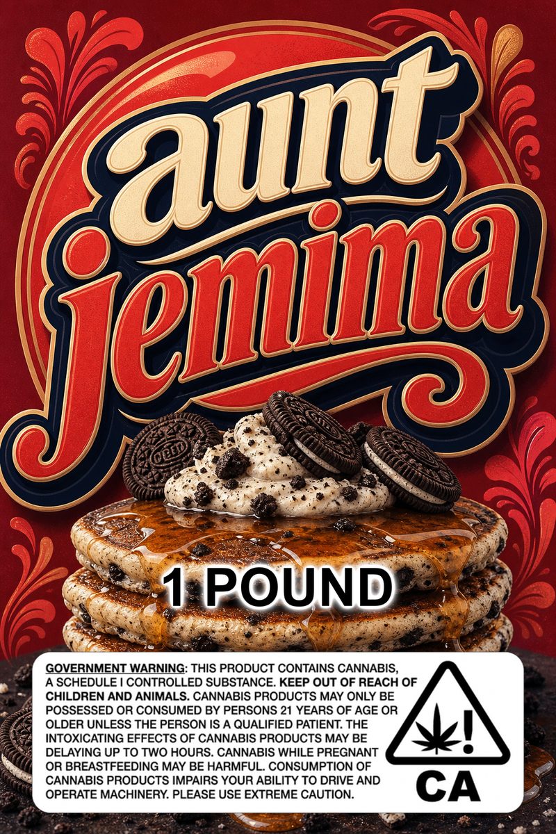 aunt jemima custom 6x9 pound bag sticker / turkey-bag flavor label