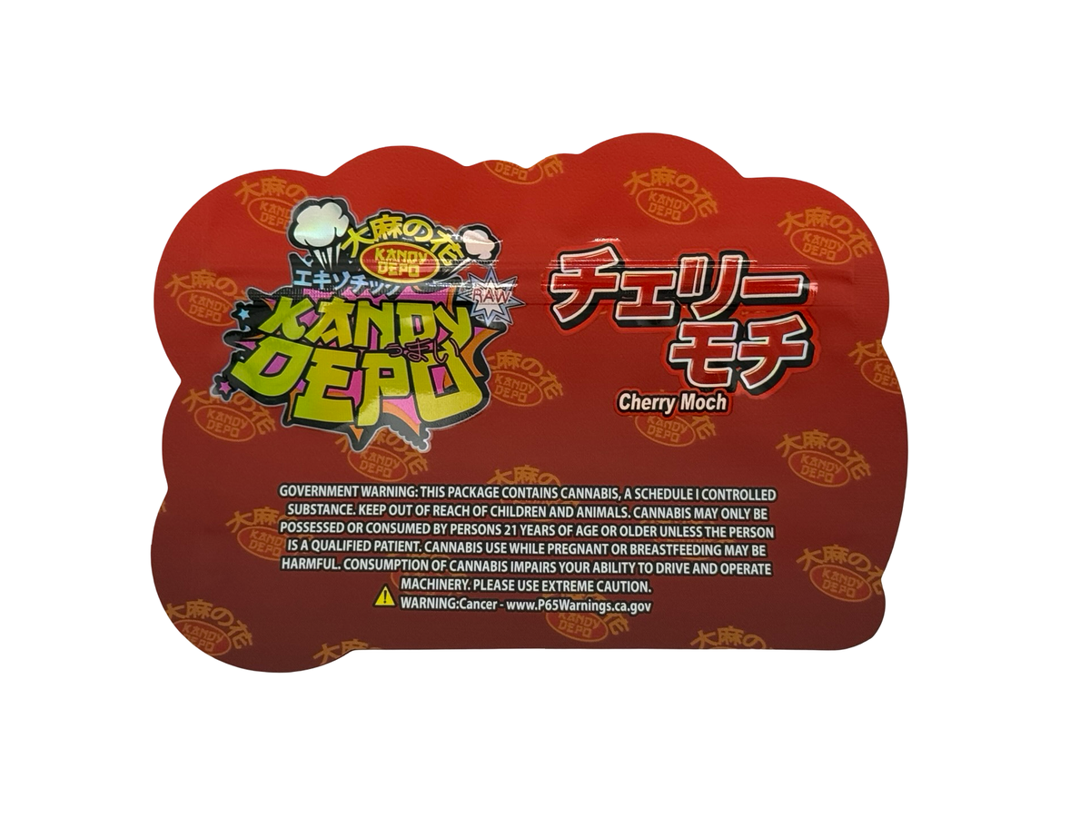 Cherry Mochi Mylar Bags 3.5g Kandy Depo (Only $0.21 Each) — back