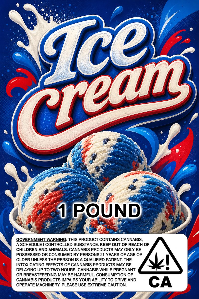 Ice cream custom 6x9 pound bag sticker / turkey-bag flavor label