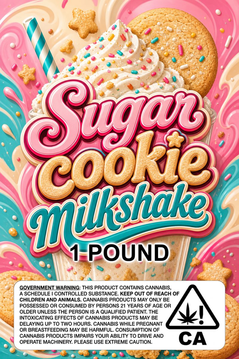 Sugar cookie milkshake custom 6x9 pound bag sticker / turkey-bag flavor label