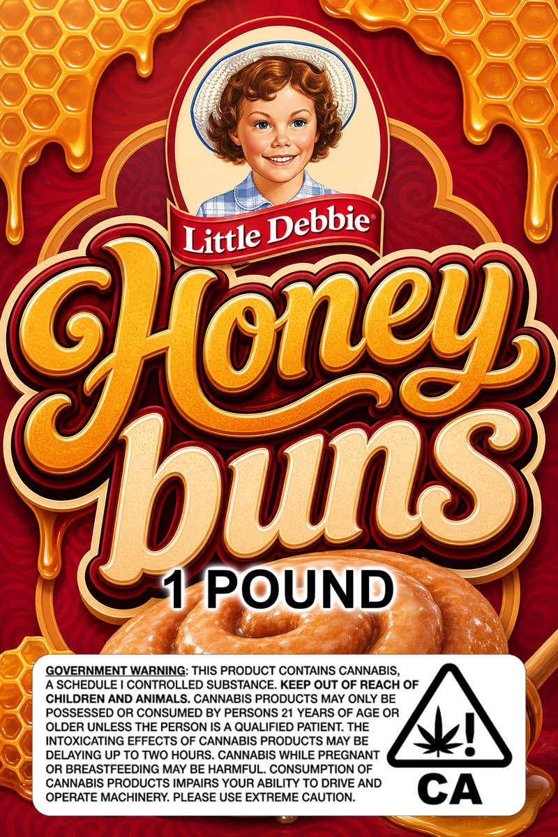 Honey buns custom 6x9 pound bag sticker / turkey-bag flavor label