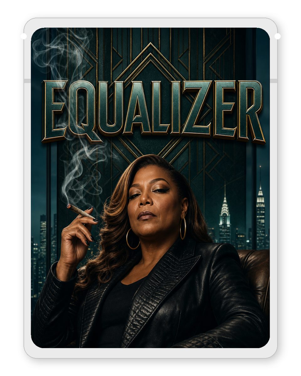 Equalizer custom 4"x5" mylar bag design (front)