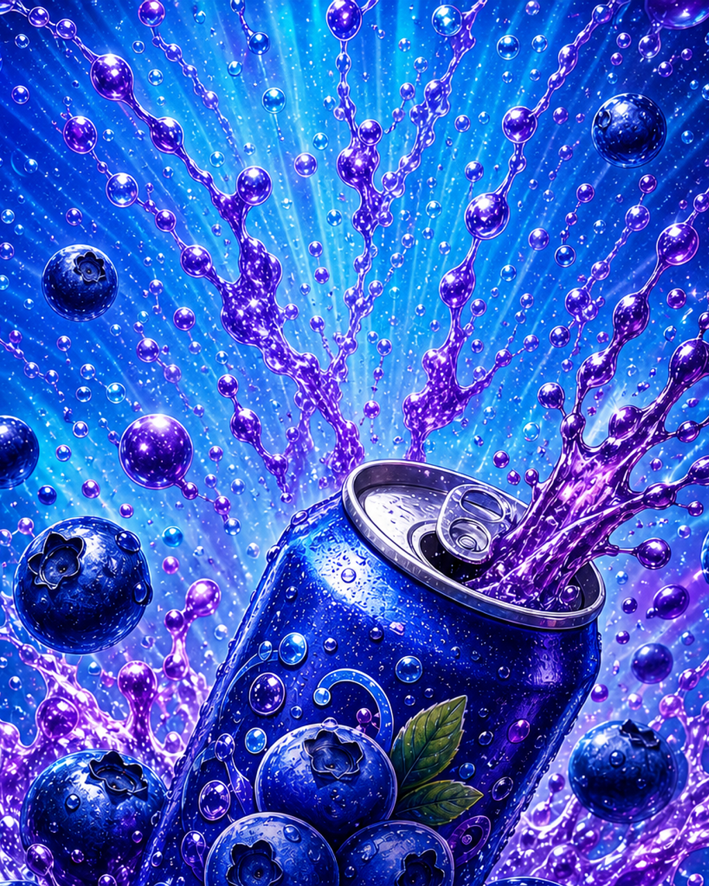 Blueberry Soda custom 4"x5" mylar bag design (back)