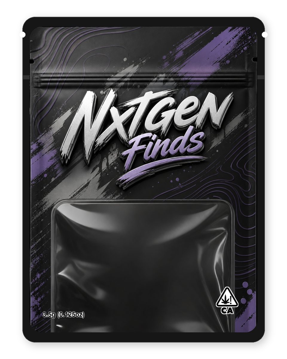 Nxtgen finds custom 4"x5" mylar bag design (front)
