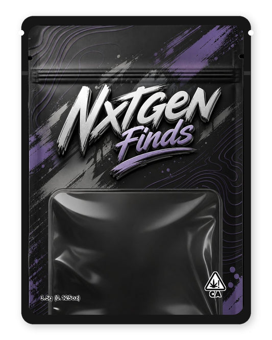 Nxtgen finds custom 4"x5" mylar bag design (front)