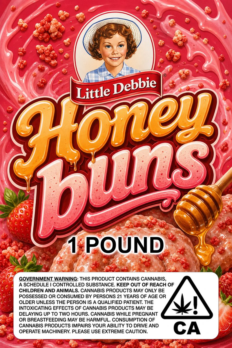 Honey buns custom 6x9 pound bag sticker / turkey-bag flavor label