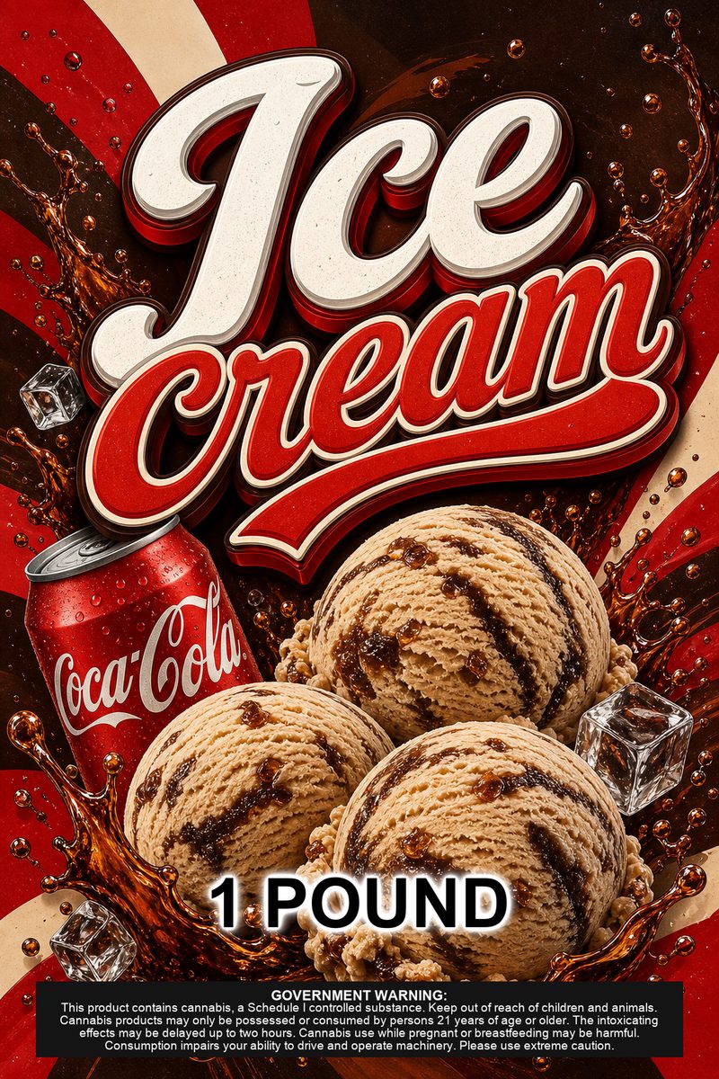 Ice cream custom 6x9 pound bag sticker / turkey-bag flavor label