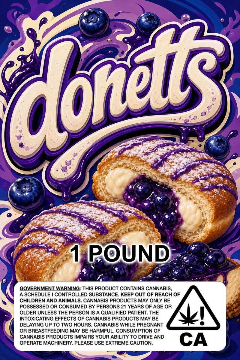 donetts custom 6x9 pound bag sticker / turkey-bag flavor label