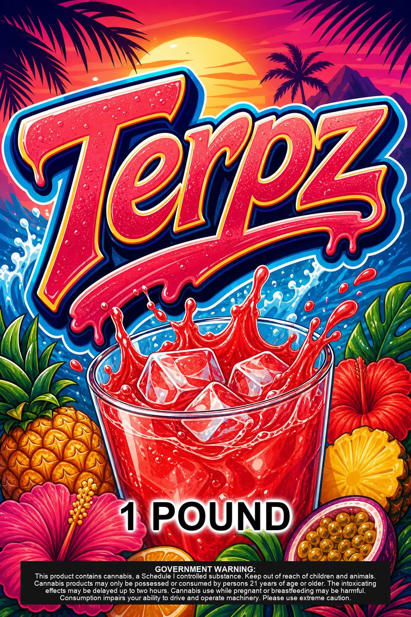 Terpz custom 6x9 pound bag sticker / turkey-bag flavor label