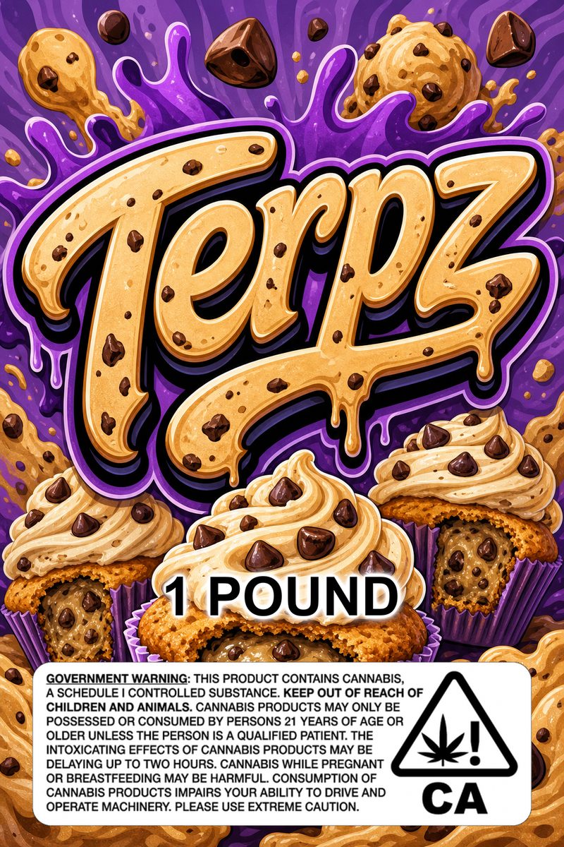 Terpz custom 6x9 pound bag sticker / turkey-bag flavor label