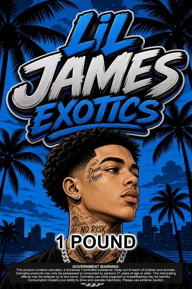 LIL JAMES EXOTICS custom 6x9 pound bag sticker / turkey-bag flavor label