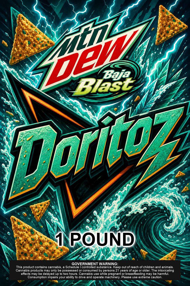 Doritoz custom 6x9 pound bag sticker / turkey-bag flavor label