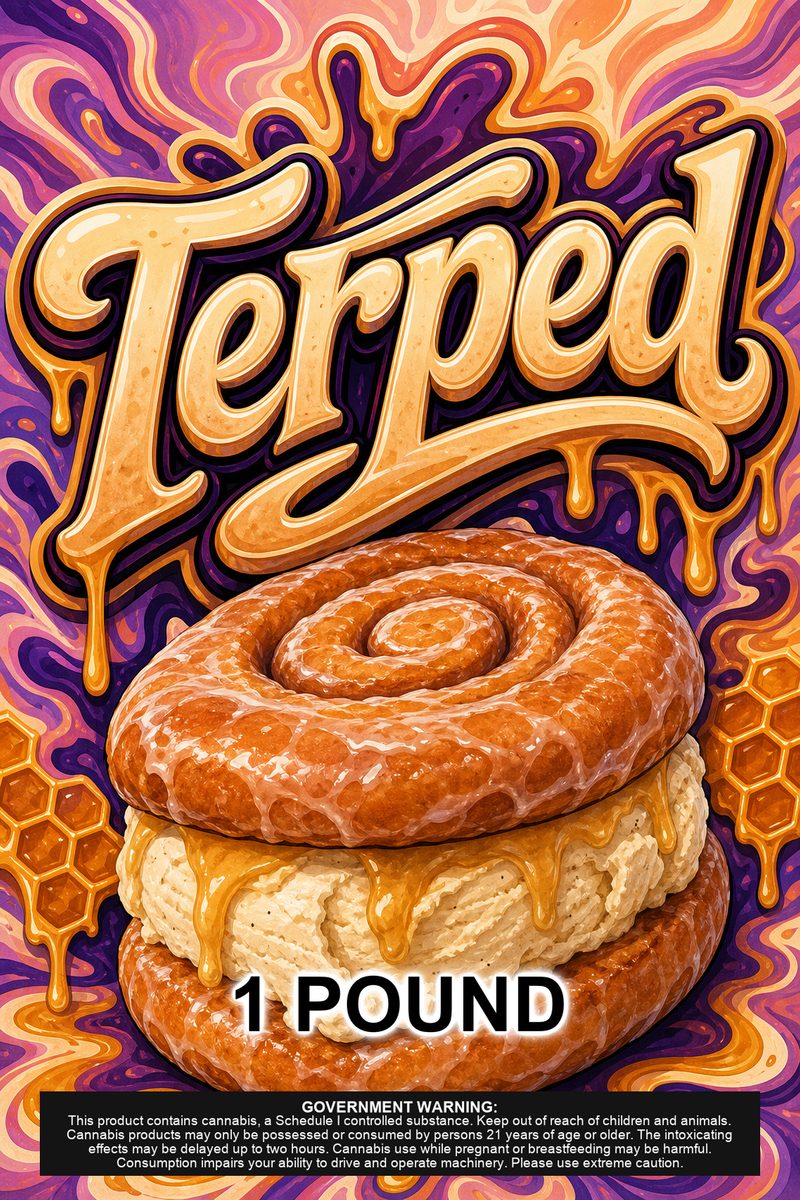 Terped custom 6x9 pound bag sticker / turkey-bag flavor label