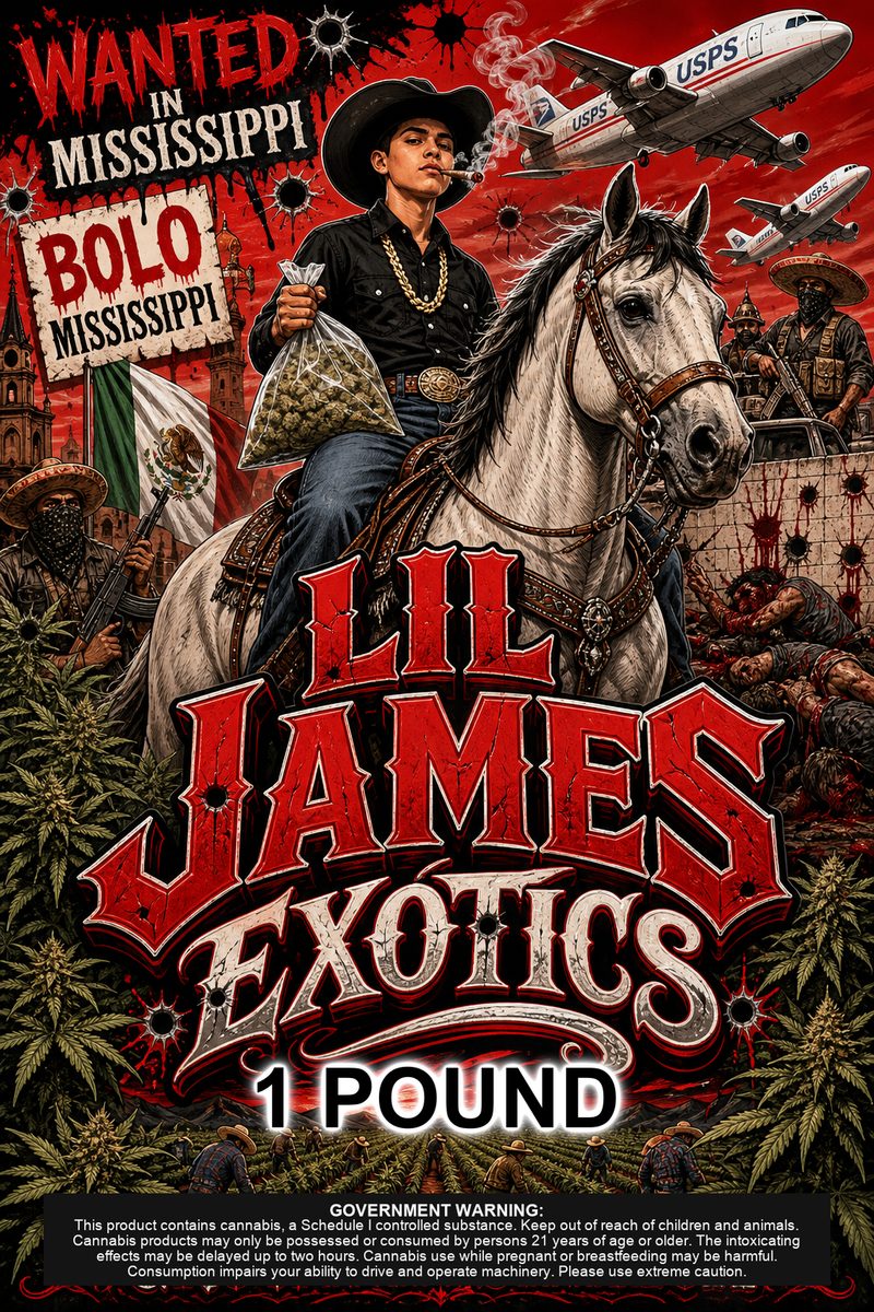 LIL JAMES EXOTICS custom 6x9 pound bag sticker / turkey-bag flavor label