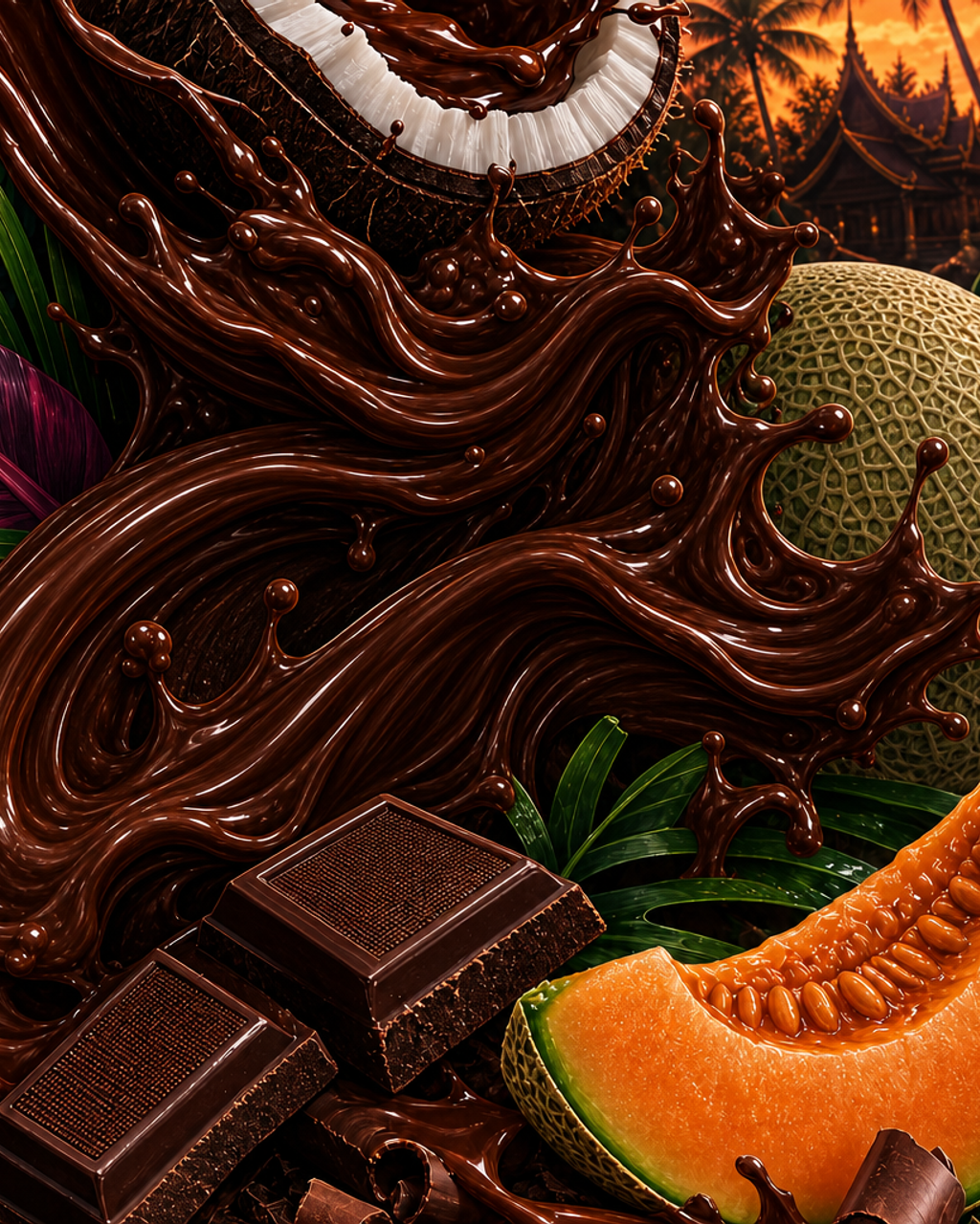 Double Chocolate custom 4"x5" mylar bag design (back)