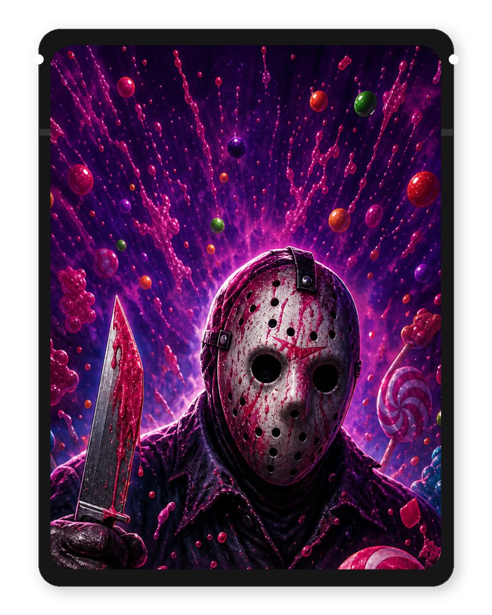 CANDY KILLER custom 4"x5" mylar bag design (back)