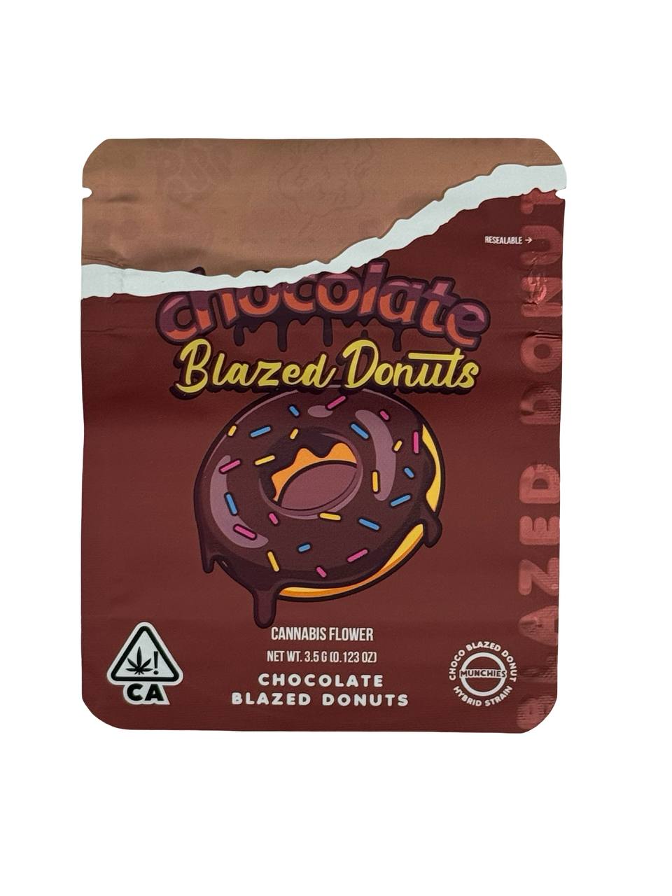 Chocolate Blazed Donuts 3.5g Mylar Bags Munchies