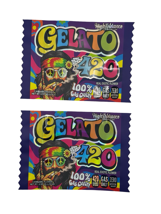 Gelato 420 3.5g Mylar Bags High Tolerance (Only $0.21 Each) — group shot