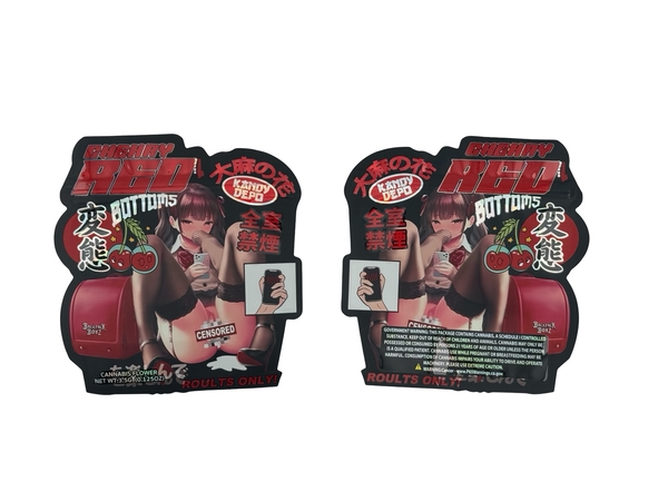 Cherry Red Bottoms mylar bag