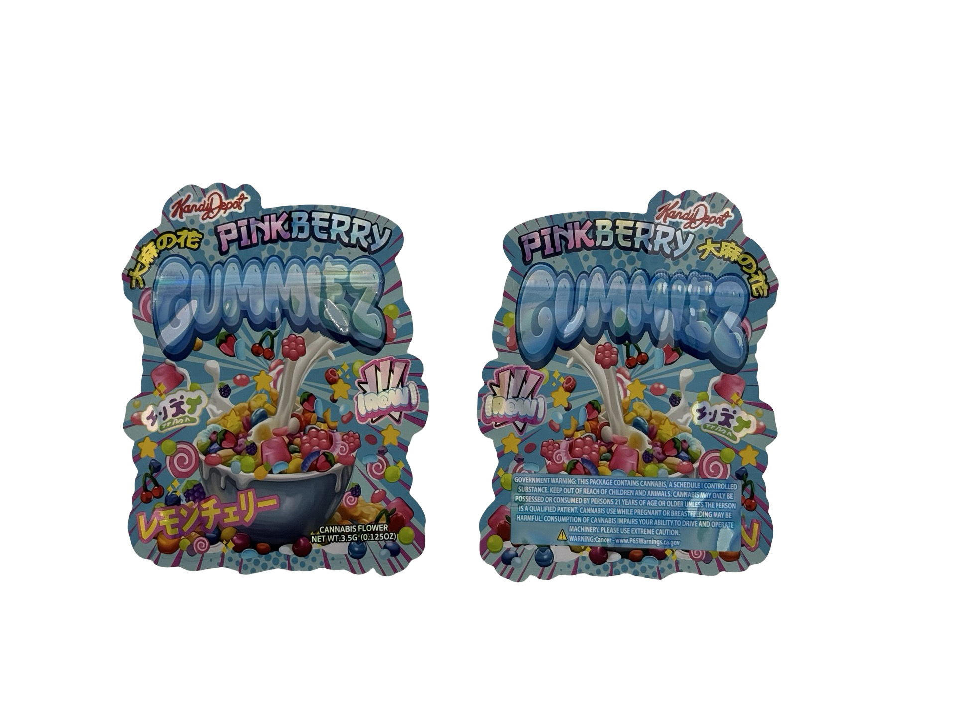 Pinkberry Gummiez mylar bag