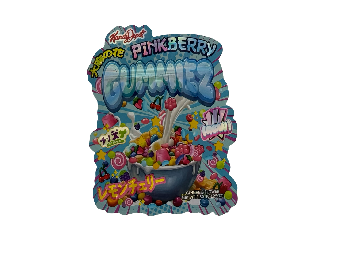 Pinkberry Gummiez mylar bag