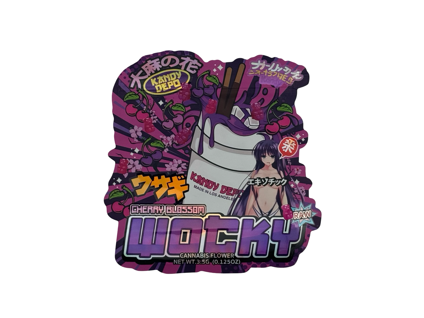 Cherry Blossom Wocky mylar bag