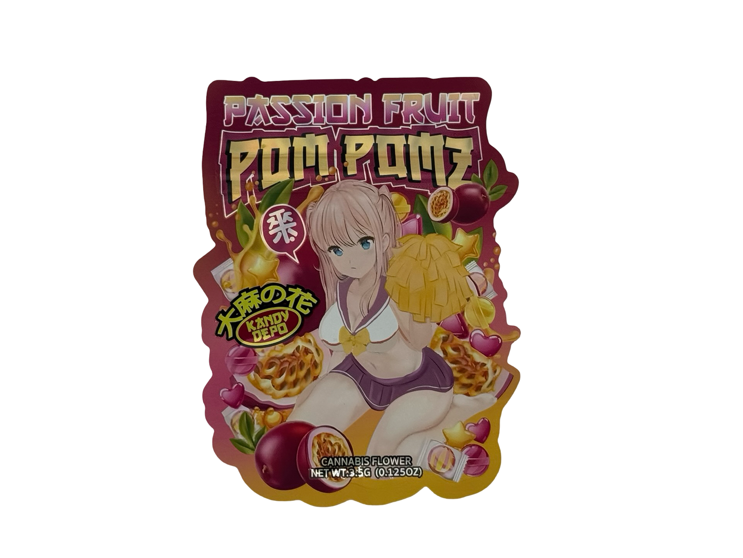 Passion Fruit Pom Pomz mylar bag