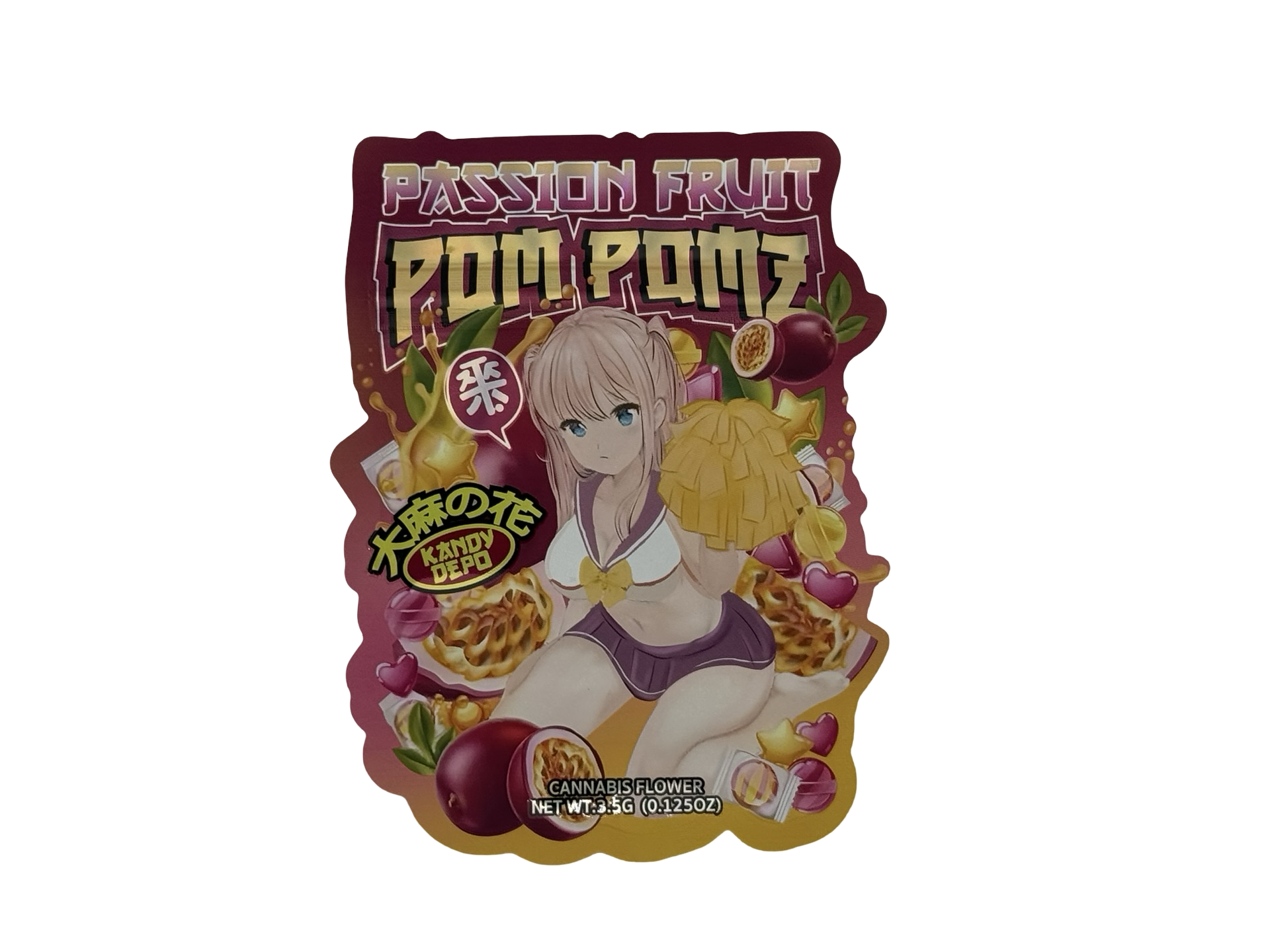 Passion Fruit Pom Pomz mylar bag