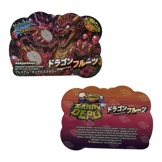 Dragon Fruit Mylar Bags 3.5g Kandy Depo (Only $0.21 Each) — group shot