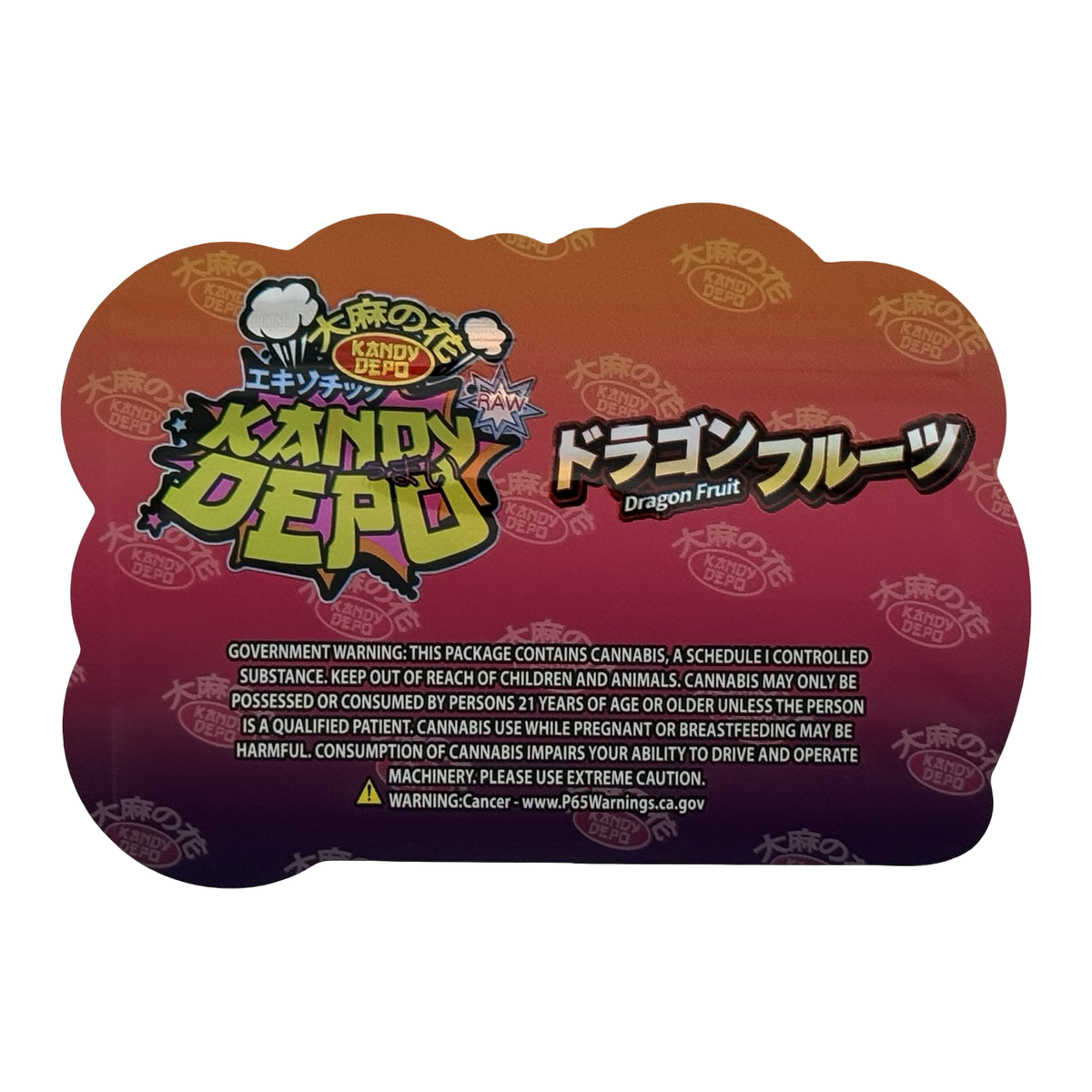 Dragon Fruit Mylar Bags 3.5g Kandy Depo (Only $0.21 Each) — back