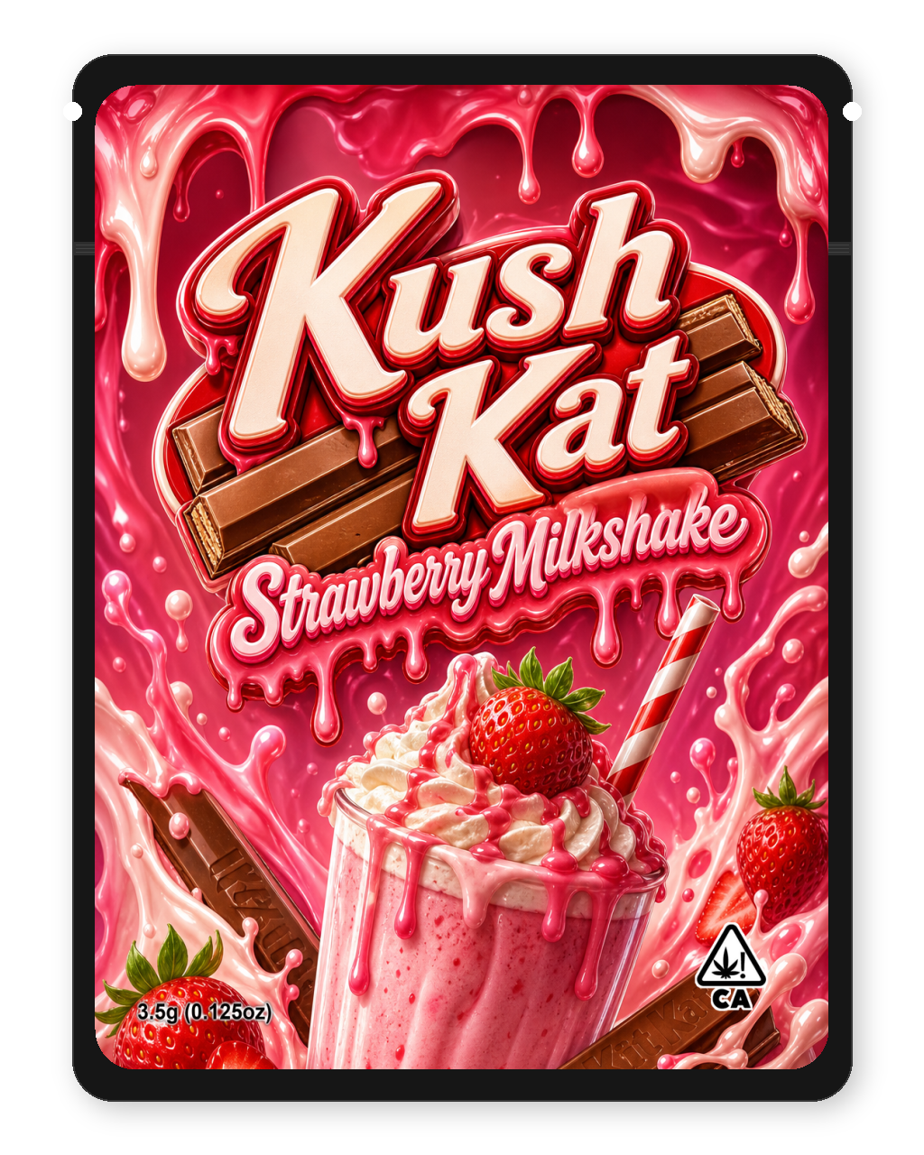 Kush Kat Strawberry Milkshake — Front