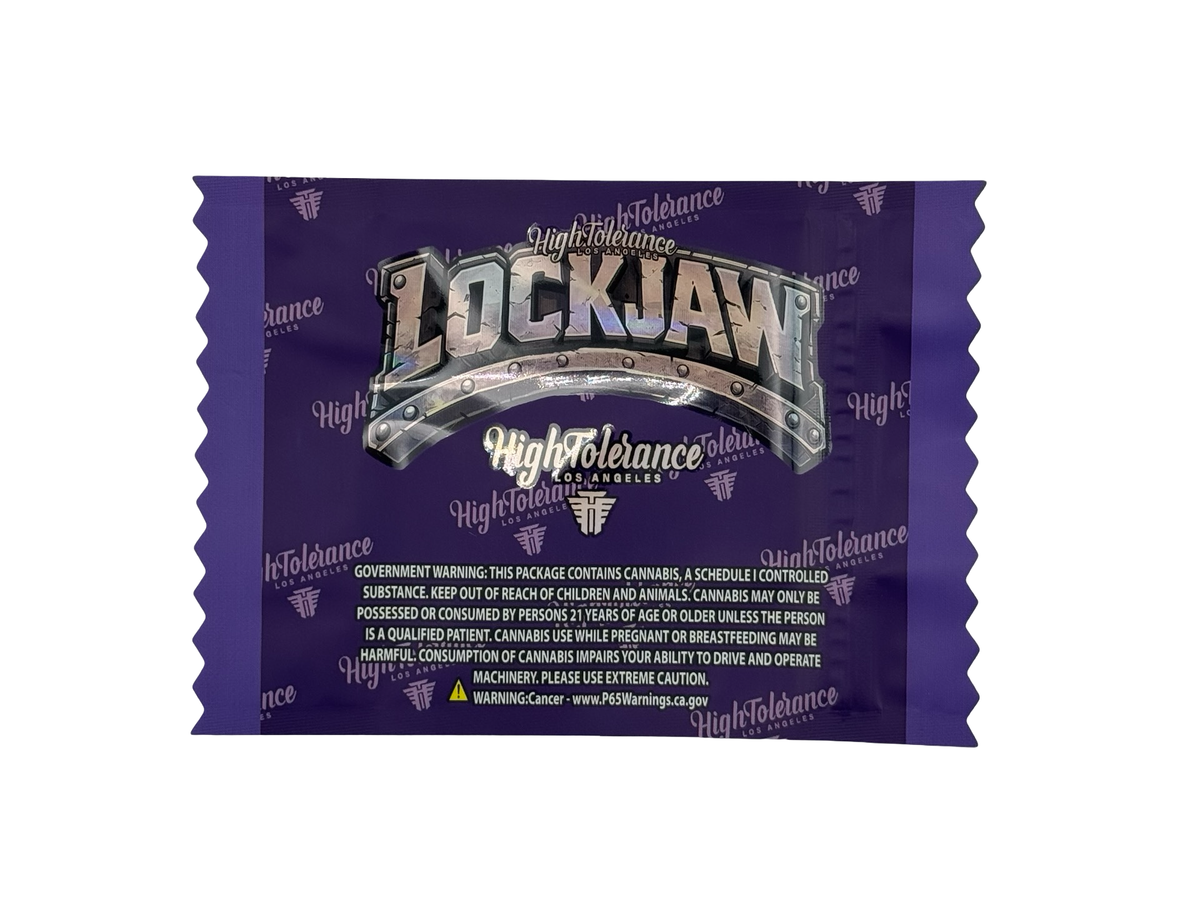 Lockjaw 3.5g Mylar Bags High Tolerance (Only $0.21 Each) — back
