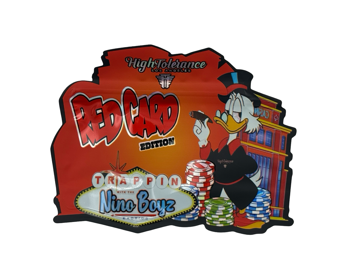 Nino Boyz Red Card Edition 3.5g Mylar Bags High Tolerance — back