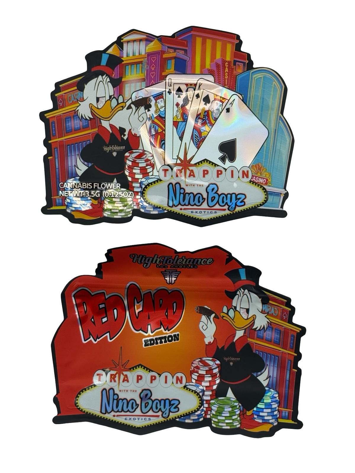 Nino Boyz Red Card Edition 3.5g Mylar Bags High Tolerance — group shot