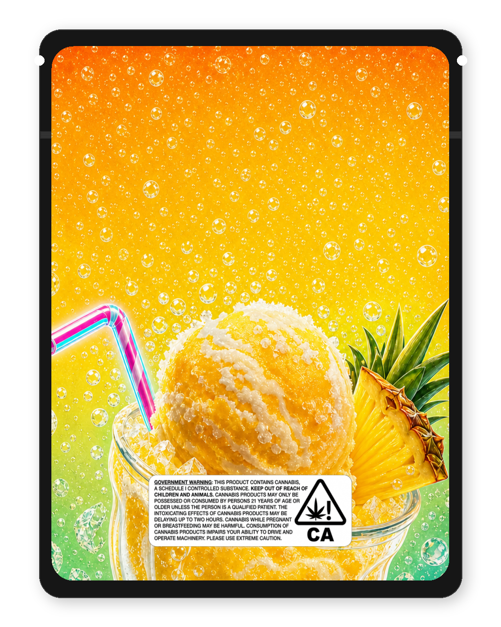 Pineapple Sherbet Fizz — Back