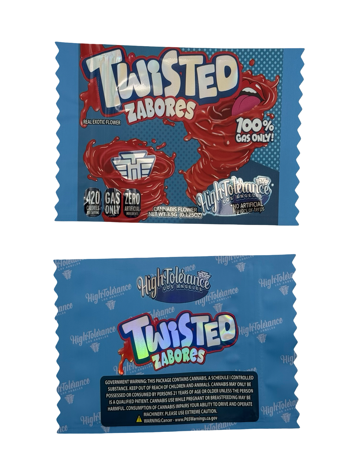 Twisted Zabores 3.5g Mylar Bags High Tolerance (Only $0.21 Each) — group shot