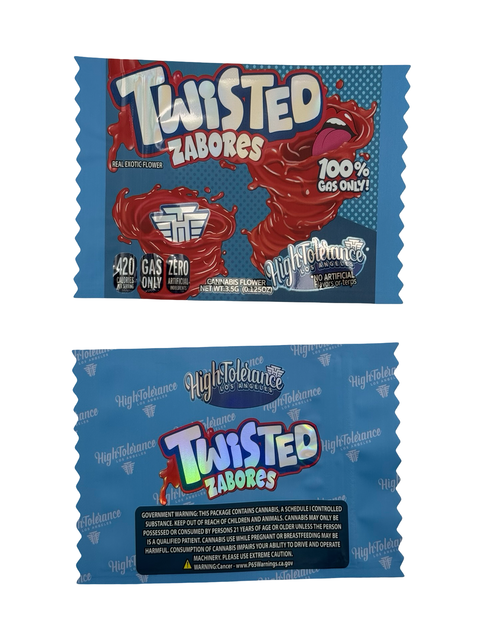 Twisted Zabores 3.5g Mylar Bags High Tolerance (Only $0.21 Each) — group shot