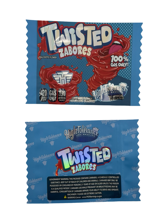 Twisted Zabores 3.5g Mylar Bags High Tolerance (Only $0.21 Each) — group shot