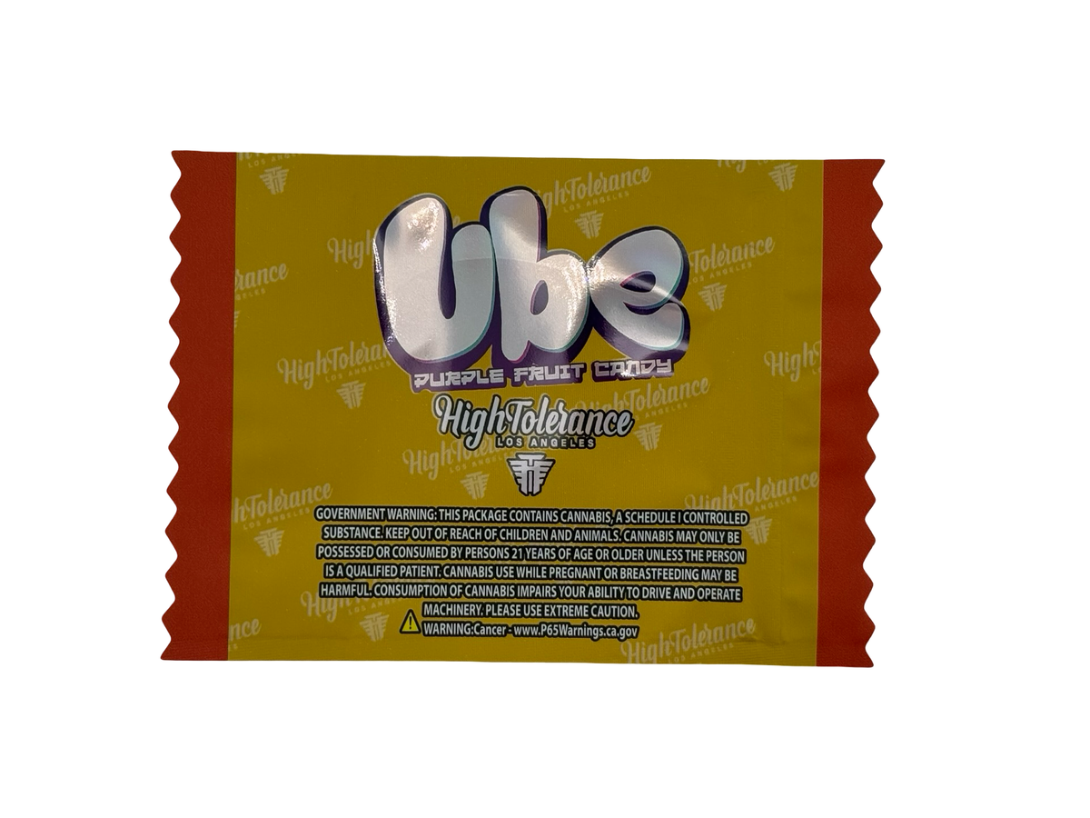Ube Flower Power 3.5g Mylar Bags High Tolerance (Only $0.21 Each) — back