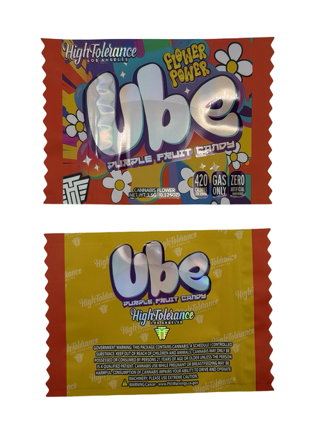 Ube Flower Power 3.5g Mylar Bags High Tolerance (Only $0.21 Each) — group shot