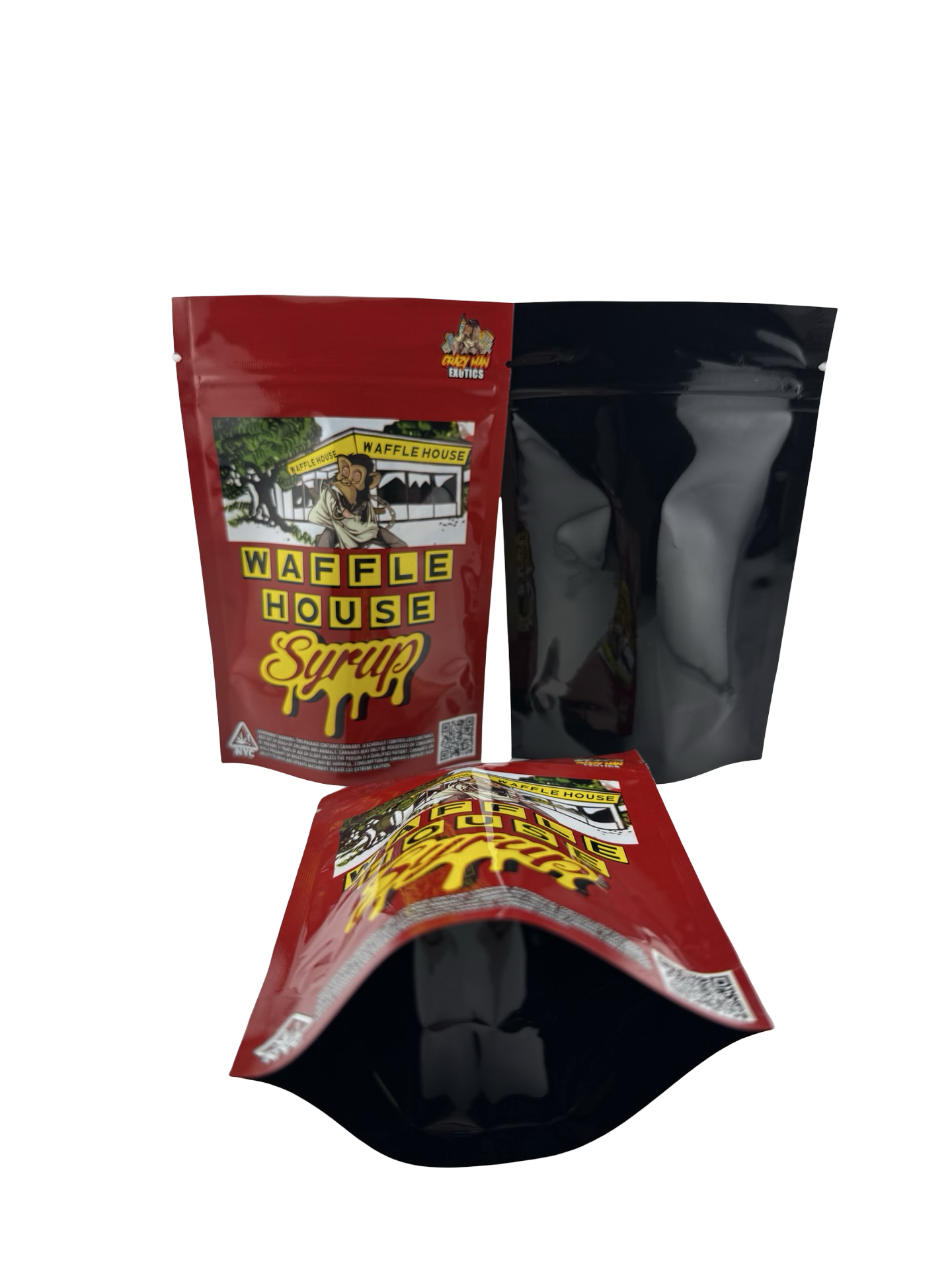 Waffle House Syrup 3.5g mylar bag front (Crazy Man Exotics)