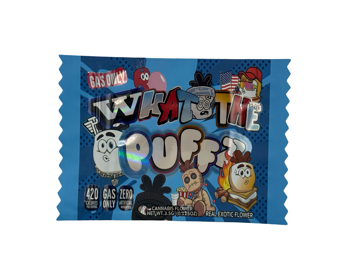 What the Puff 3.5g Mylar Bags High Tolerance (Only $0.21 Each) — front